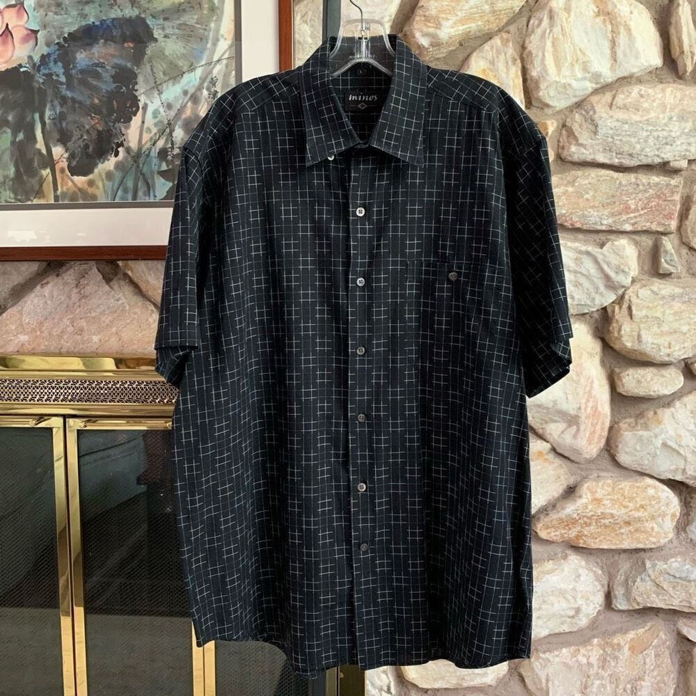 Minos Men’s 100% cotton button shirt large